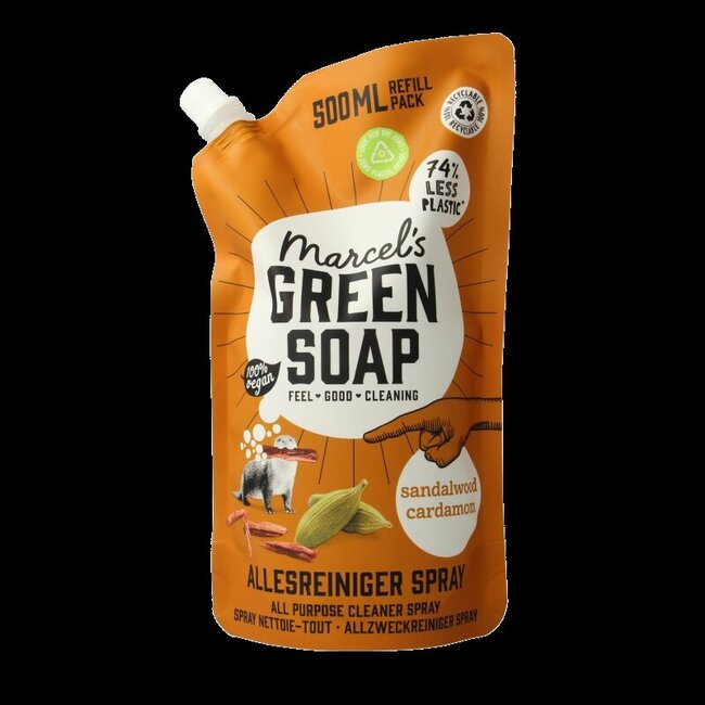 Allesreiniger spray sandelhout & kardemom navullin 500 Milliliter