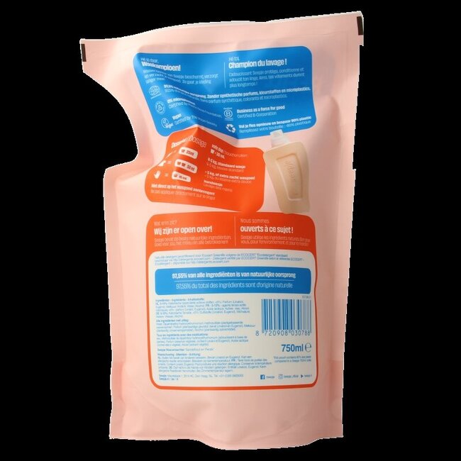 Seepje Assouplissant bois de santal et pêche recharge 750 ml