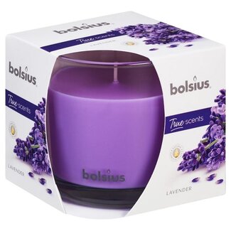 Bolsius Bougie parfumée en verre Bolsius True Scents 95/95 lavande 1 pièce