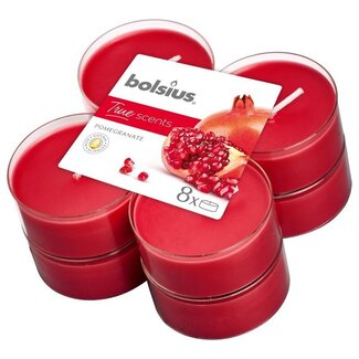 Bolsius True Scents maxilicht pomegranate 8 Stuks