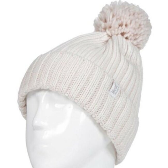 Ladies pom pom hat arden creme one size 1 Stuks