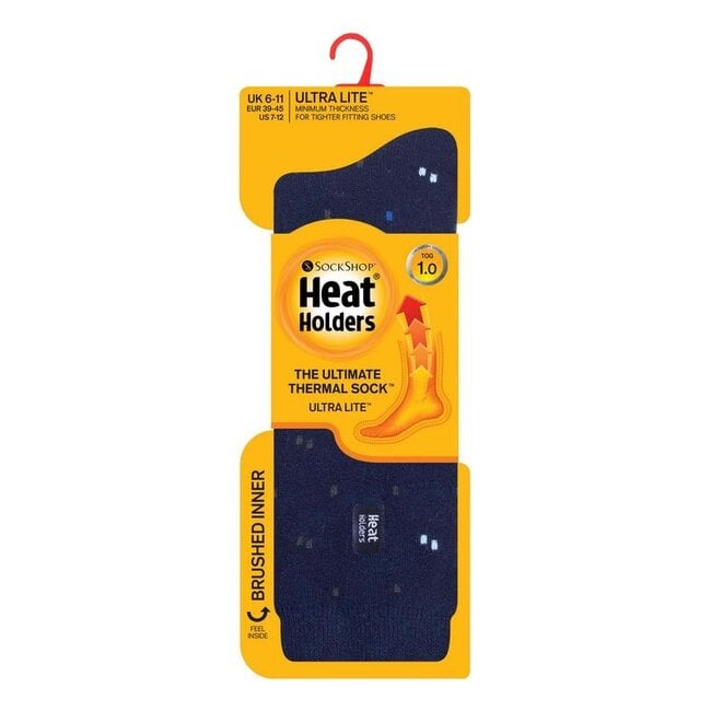 Heat Holders Mens ultra lite socks micro maat 6-11 navy 1 Paar