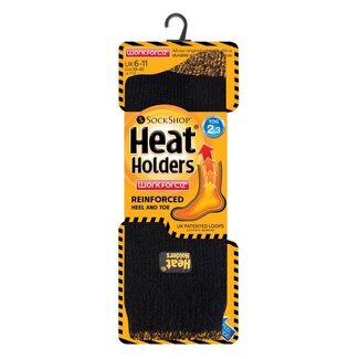 Heat Holders Mens workforce socks maat 6-11 black 1 Paar