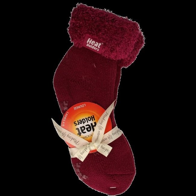Ladies lounge socks maat 4-8 (37-42) plum 1 Paar