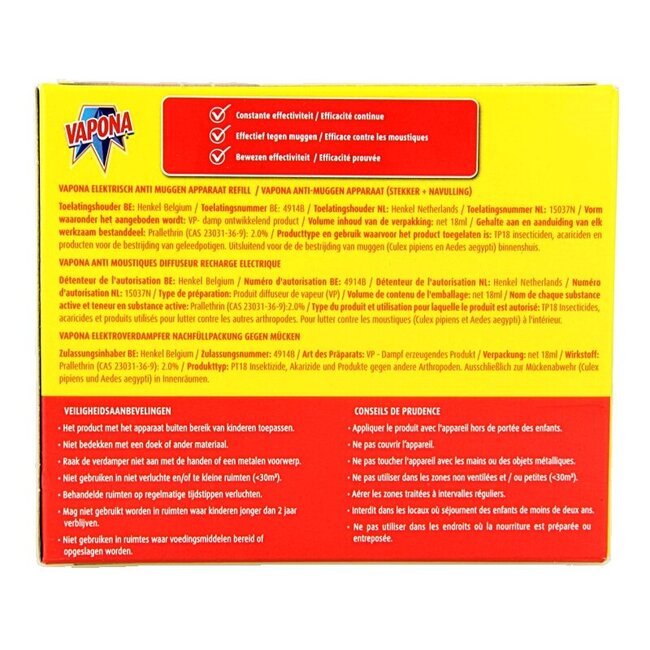 Vapona Diffuseur anti-moustiques 45 nuits 1 pièce