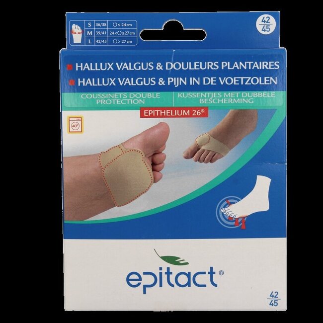 Epitact Voetzoolkussentjes dubbel maat 42/45  2 Stuks
