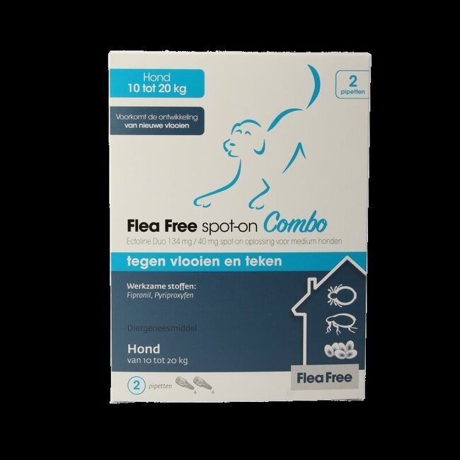 Ectoline duo hond 10-20kg pipet 2 Stuks