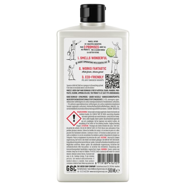 Marcel's Green Soap Liquide vaisselle radis & bergamote 500 ml