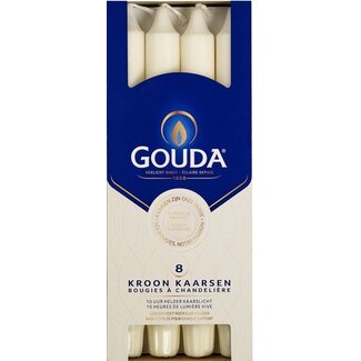 Gouda Kroonkaars ivoor 240/24 8 Stuks