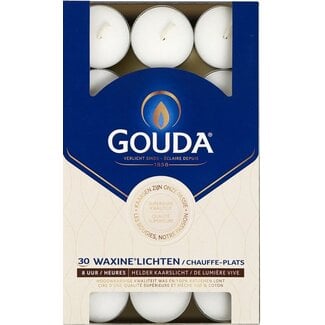 Gouda Waxinelicht 8 uur wit 30 Stuks