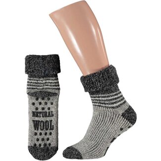 Apollo Slofsok grijs motief 43-46 1 Paar