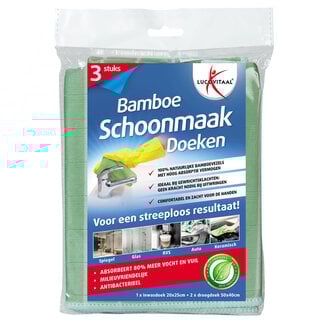 Lucovitaal Bamboe schoonmaakdoek 3 Stuks