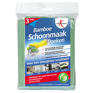 Lucovitaal Lucovitaal Bamboe schoonmaakdoek 3 Stuks