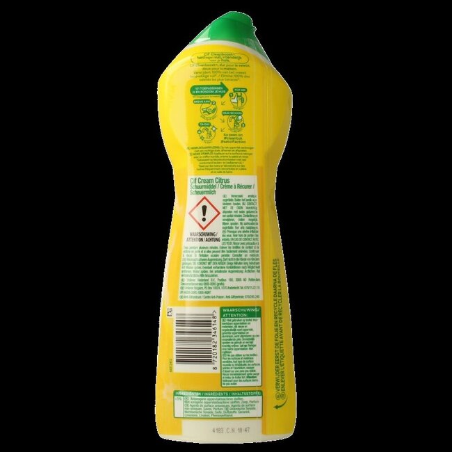 Cif Cream citroen schuurmiddel 750 Milliliter