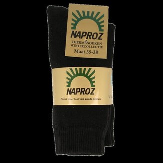 Naproz Thermo sokken zwart maat 35-38  3 Paar