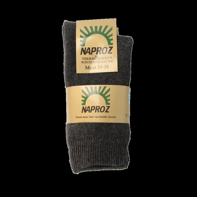 Thermo sokken grijs maat 35-38 3 Paar