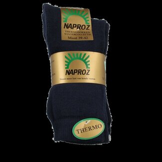 Naproz Thermo sokken blauw maat 39-42  3 Paar