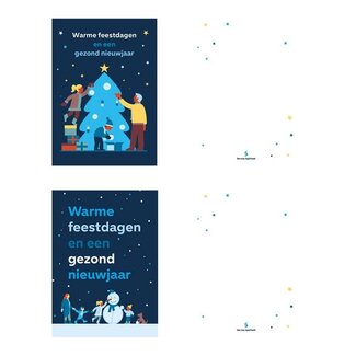 Service Apotheek Kaart feestdagen kerst 10 boom/10 pop + 20 envelop 20 Stuks