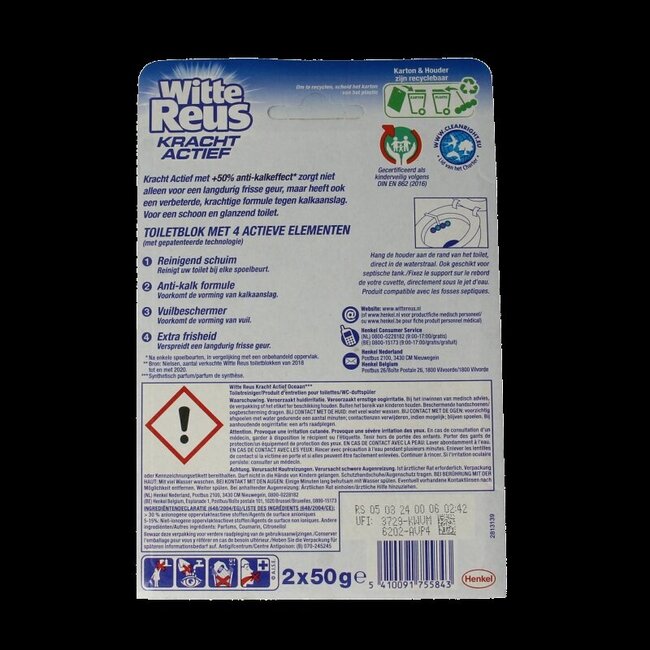 Witte Reus Toiletblok kracht actief oceaan boost 100 Gram