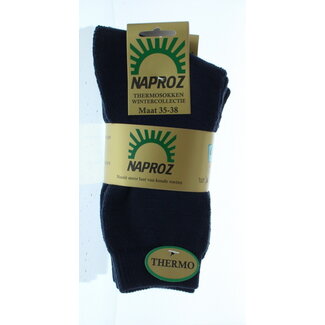 Naproz Thermo sokken blauw maat 35-38  3 Paar