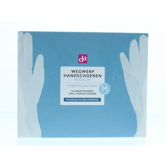 Wegwerphandschoen vinyl maat M 20 Stuks