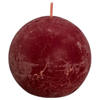 Bolsius Rustiek bolkaars shine 76 velvet red 1 Stuks