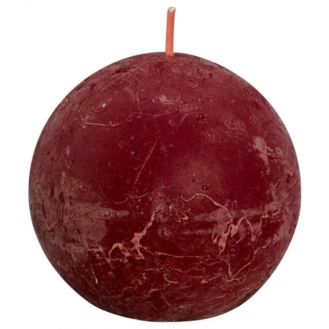 Rustiek bolkaars shine 76 velvet red 1 Stuks
