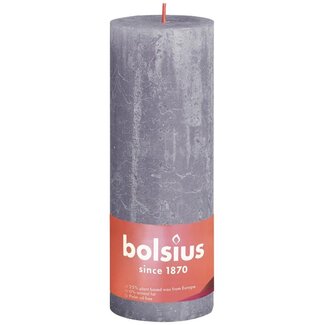 Bolsius Rustiekkaars shine 190/68 frosted lavender 1 Stuks