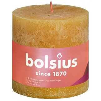 Bolsius Rustiekkaars shine 100/100 honeycomb yellow 1 Stuks