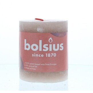 Bolsius Rustiekkaars shine 80/68 misty pink 1 Stuks