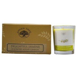 Green Tree Bougie parfumée Green Tree Delightful Jasmine votive 55 g