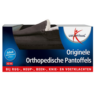Lucovitaal Orthopedische pantoffels antraciet maat 43-44 1 Paar