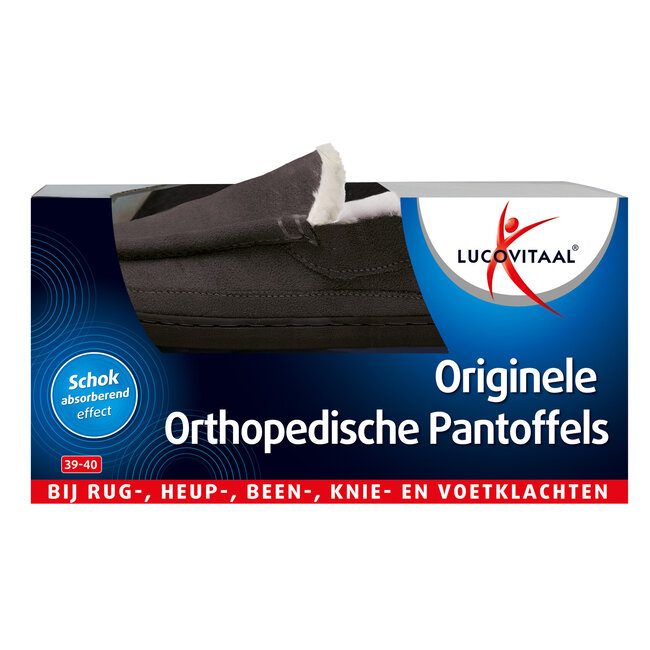 Orthopedische pantoffels antraciet maat 39-40 1 Paar