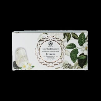 Green Tree Geurkaars edelsteen spiritueel balans jasmijn 70 Gram