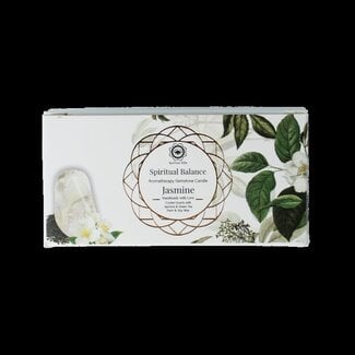 Green Tree Green Tree Geurkaars edelsteen spiritueel balans jasmijn 70 Gram