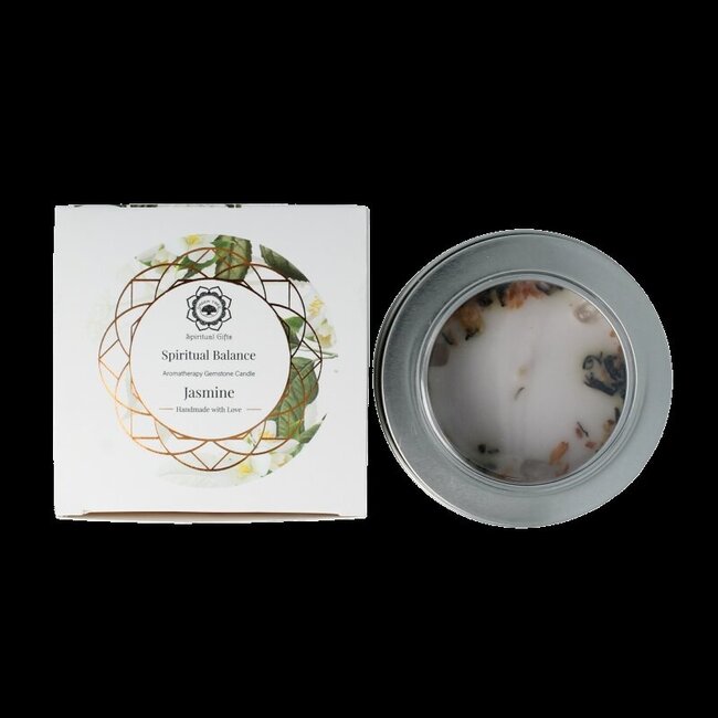 Bougie parfumée Green Tree pierre précieuse équilibre spirituel jasmin 70 g