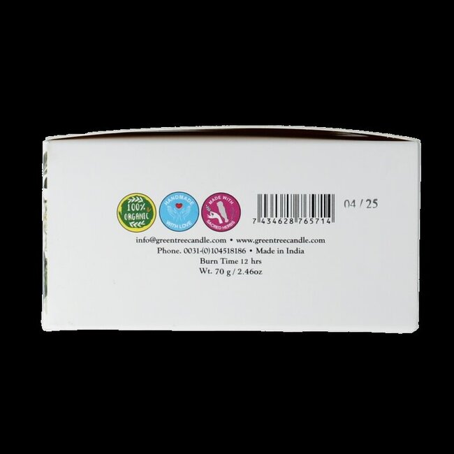 Bougie parfumée Green Tree pierre précieuse équilibre spirituel jasmin 70 g