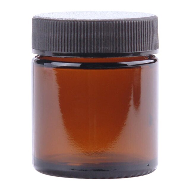 Zalfpot/cremepot incl deksel amber bruin glas 30ml 72 Stuks