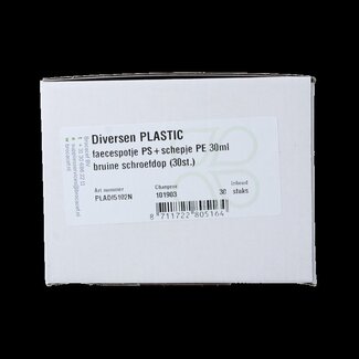 Brocacef Faecespotje PS + schepje PE 30ml 30 Stuks