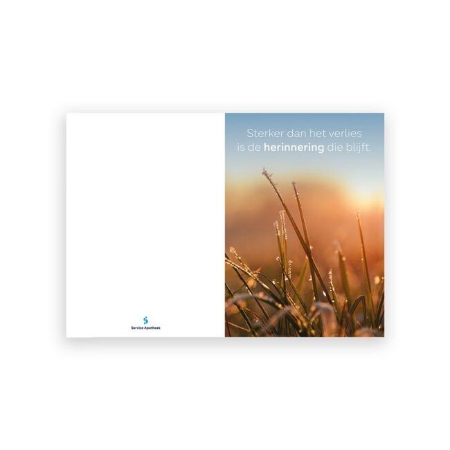 Rouw/condoleance kaart 1 Set