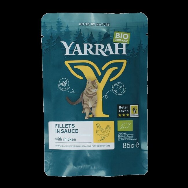Kat filet met kip in saus bio 85 Gram