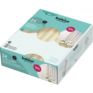 Bolsius Kroonkaars 240/24 ivoor 24 Stuks