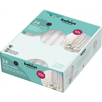 Bolsius Kroonkaars 240/24 wit 24 Stuks