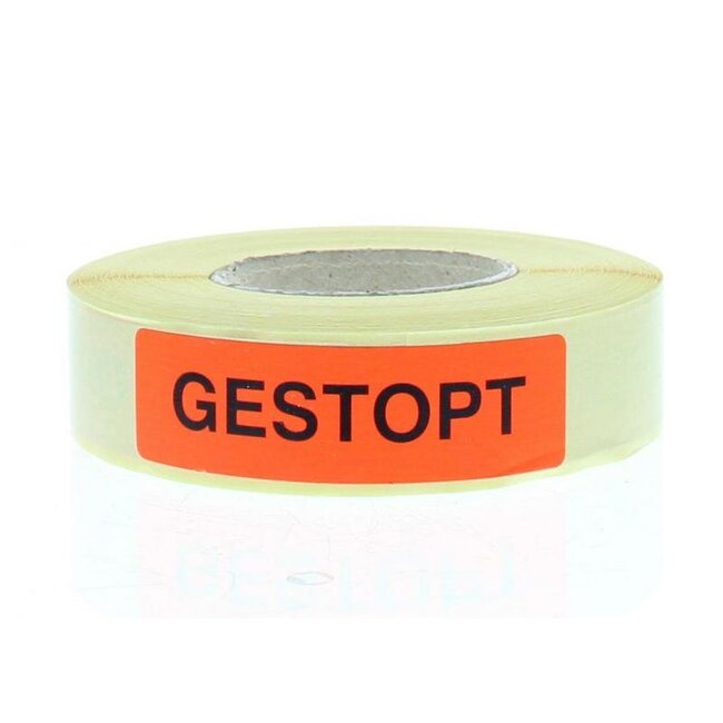 Sticker gestopt 500 Stuks