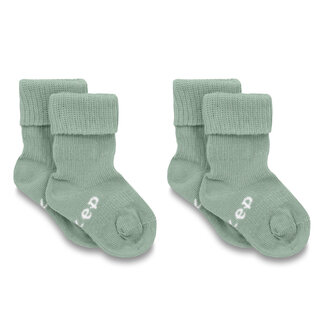 KipKep Blijf baby sokjes 0-6 mnd pale green/groen 2 Paar