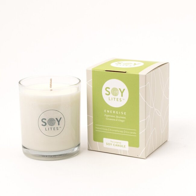 Soja geurkaars energise 220 Milliliter