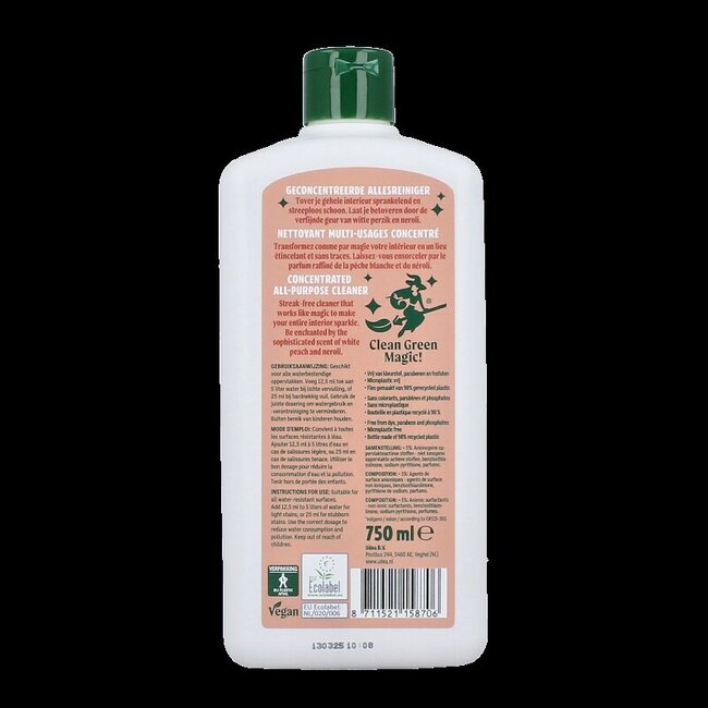 The Good Witch Allesreiniger concentraat white peach 750 Milliliter