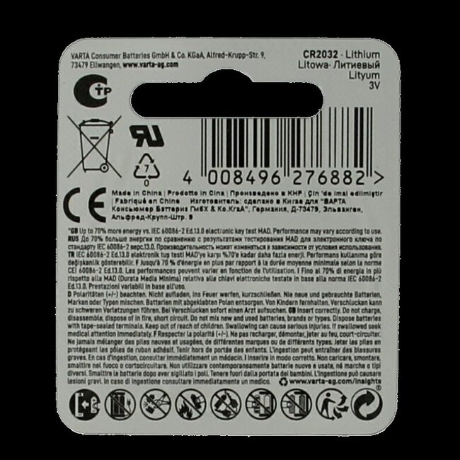 Pile bouton Varta 1 pièce