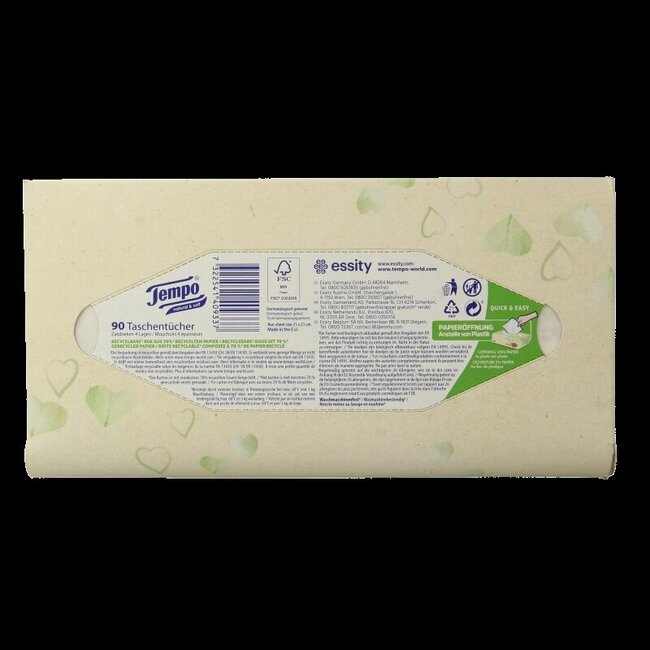 Boîte de mouchoirs Tempo Natural & Soft 4 épaisseurs 90 pièces
