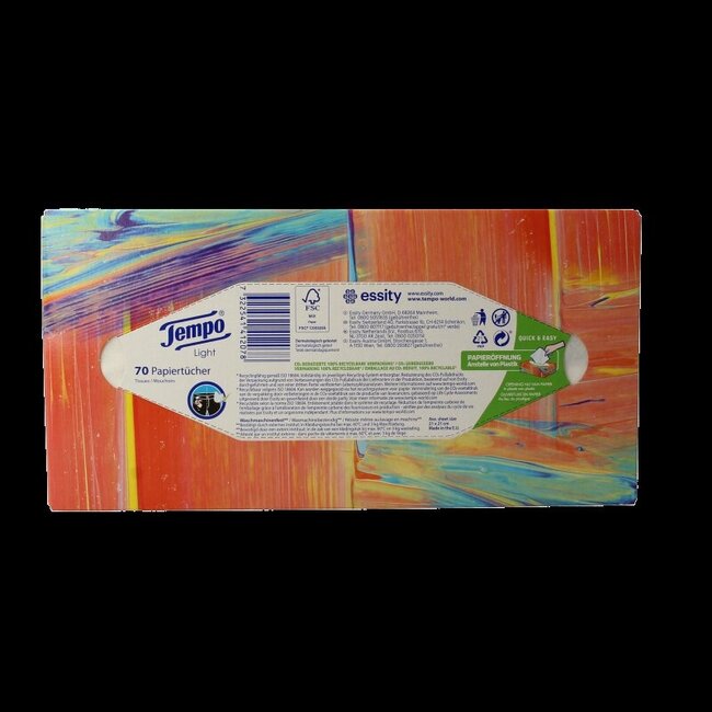 Boîte de mouchoirs Tempo Light 3 épaisseurs 70 unités